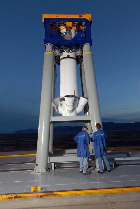 orbital motor in test stand