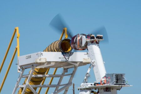 Rotor on test stand