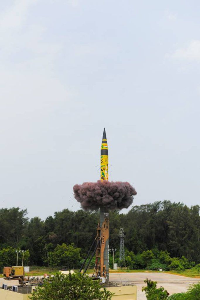 Agni V missile launch