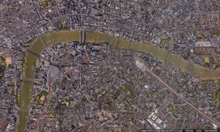 Google image map of London