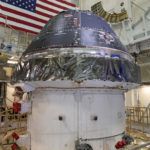 Orion capsule and service module jointed together for testing