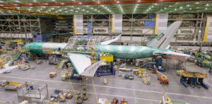 The final body join of 777X flight test aircraft No. 1 was conducted by Boeing engineers at the end of 2018