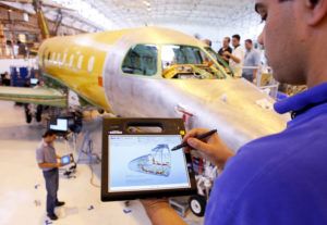 Embraer engineers are using the latest digital technology to test and develop its aircraft