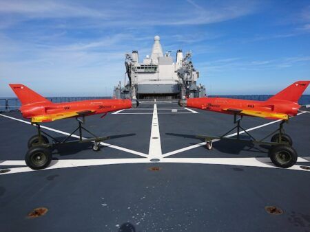 QinetiQ Target Systems offers a variety of Banshee options. These Banshee Jet 80s were aboard a Dutch vessel in 2017 (Photo: QTS)