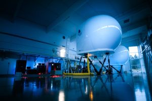 TRU’s Level D full flight simulator has dual motion systems to provide greater realism during simulations
