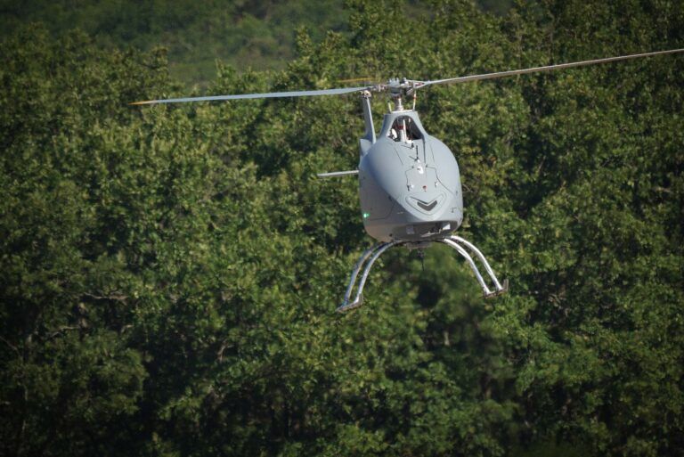 The prototype of Airbus Helicopters’ VSR700 unmanned aerial system has performed its first free flight © Thierry Rostang