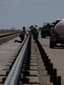 US Air Force engineers prepare rocket sled for hypersonic ground tests ...