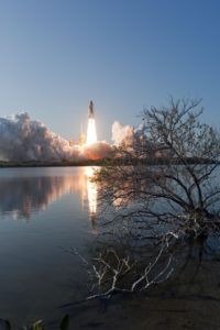 Launch of STS-133, Space Shuttle Discovery’s final mission, in February 2011(Photo: NASA/ Sandra Joseph and Kevin O’Connell)