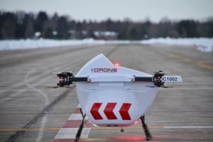 Drone Delivery Canada’s Sparrow drone use flight management software that has an integrated logistics capability