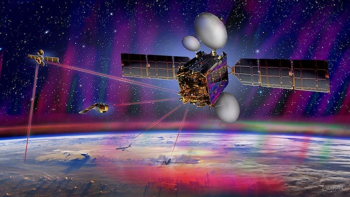 Communications satellites in orbit