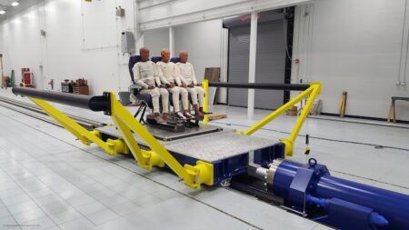 Mirus crash testing sled