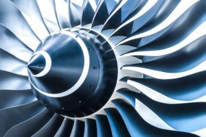 blue turbine stock image