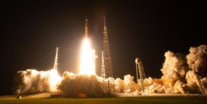 The SLS blasts off for the Artermis I test mission Photo Credit: (NASA/Joel Kowsky)