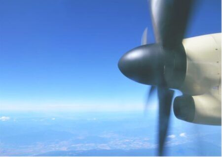 Propeller on plane