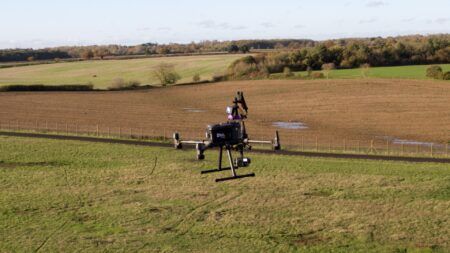 Drone in a field