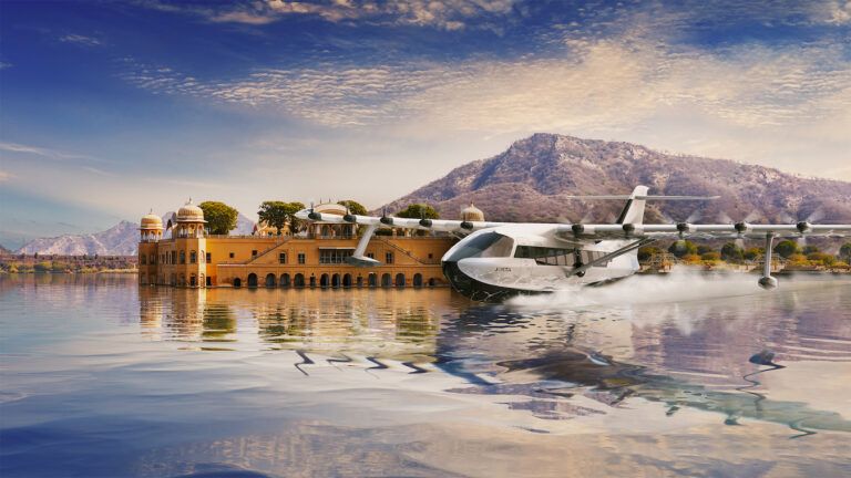 The order for fifty Jekta PHA-ZE 100 electrically powered amphibious aircraft will boost amphibious aircraft operations across India. (Image: Jekta)