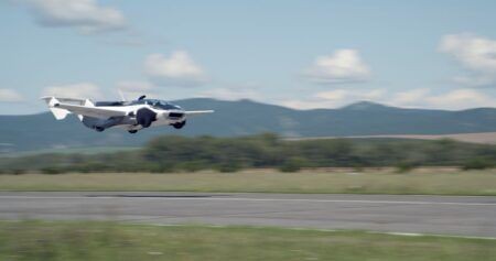 Flying car landing