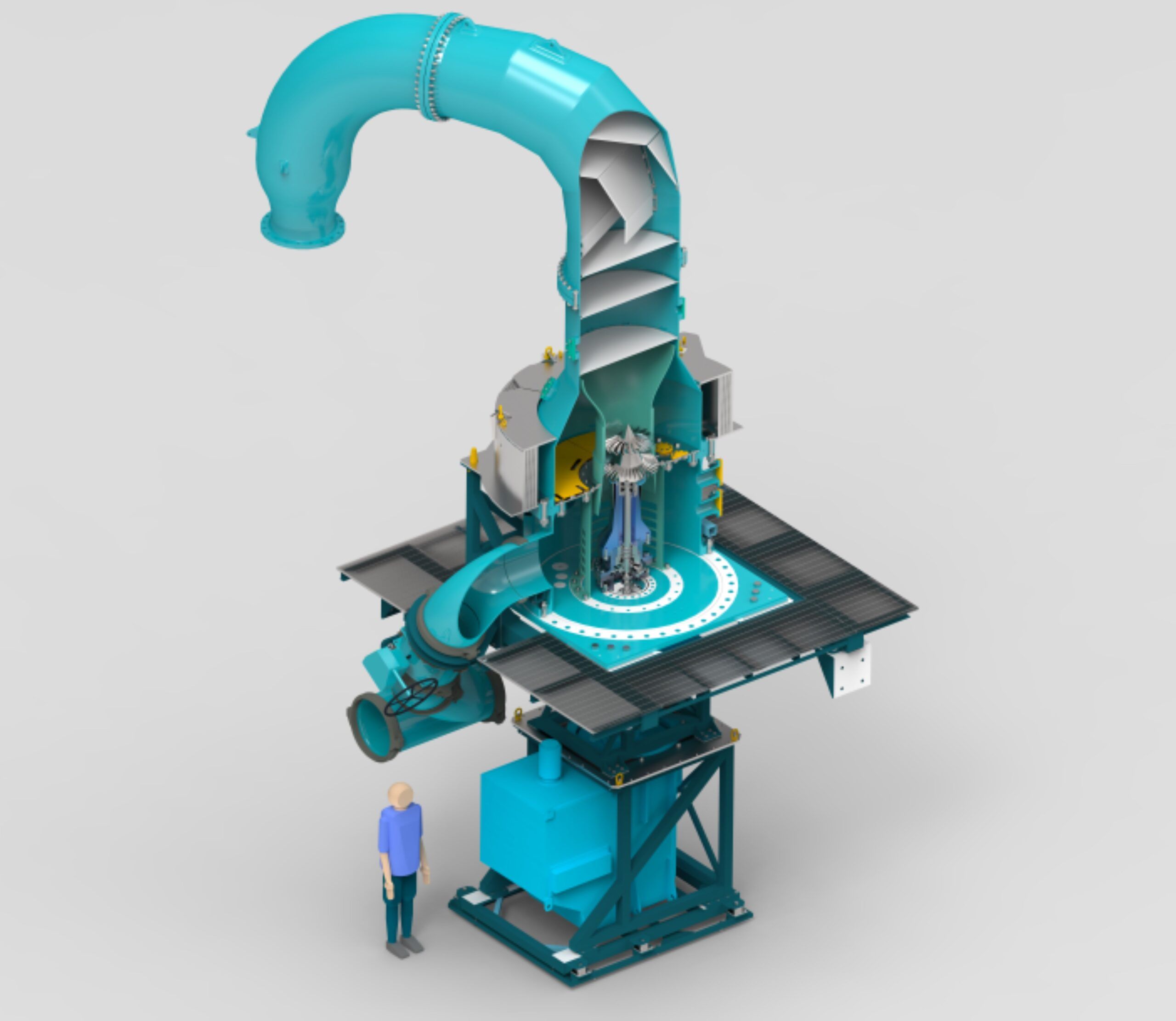 CAD drawing of test rig