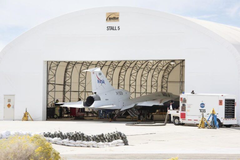 X-59 in hangar