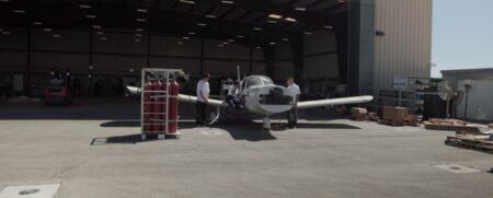 aircraft outside hangar