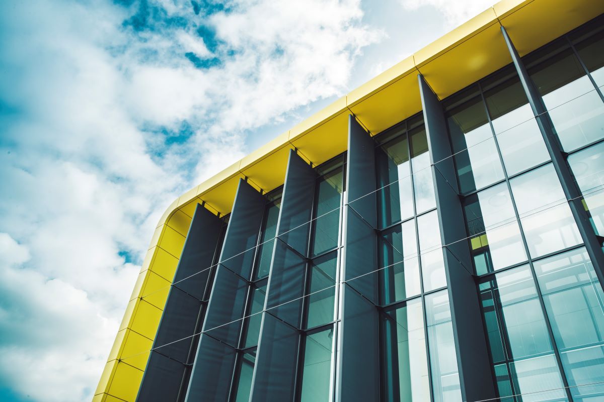 Exterior of the AIRC building at Cranfield University