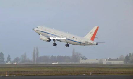 A320 ATRA during take-off