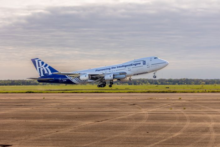 Rolls-Royce flying testbed during take-off