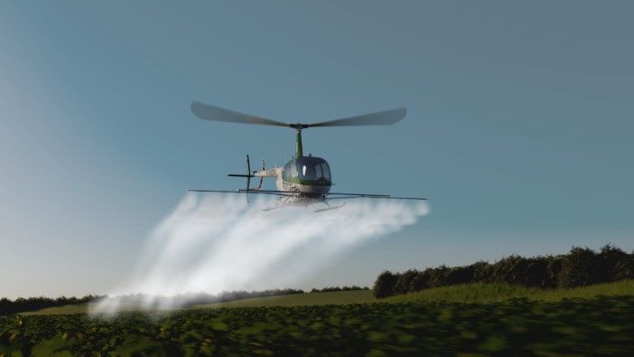 helicopter crop spraying