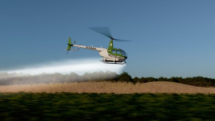 helicopter crop spraying