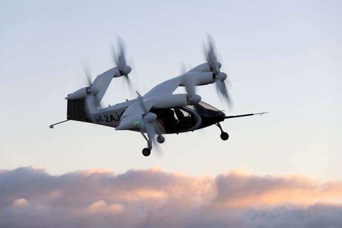 prototype eVTOL aircraft in flight