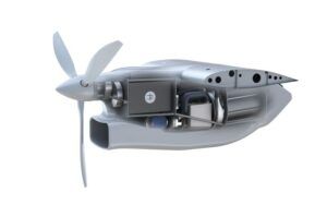 Intelligent Energy's F300 installed in a propeller-based propulsion unit