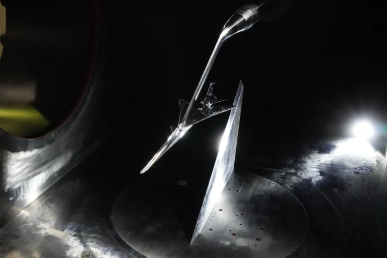 NASA and JAXA test X-59 model in supersonic wind tunnel