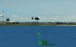 H145 helicopter in autonomous flight during Airbus and Shield AI test flight demonstration