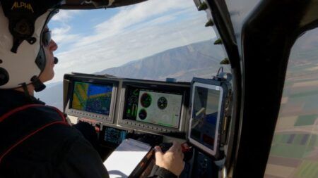 cockpit with pilot