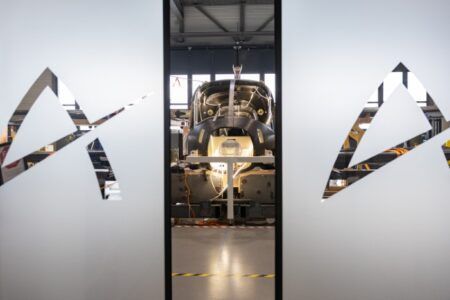 Ascendance begins integration phase for its ATEA hybrid-electric VTOL ATEA hybrid-electric eVTOL demonstrator visible through branded facility doors during structural assembly at Ascendance's Toulouse facility