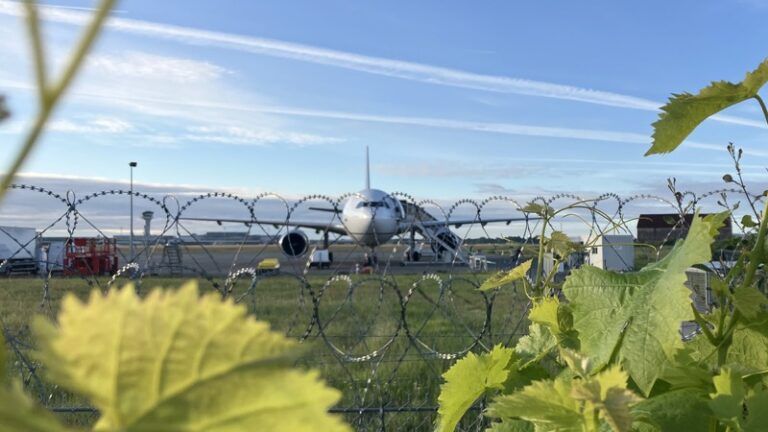 The Airbus A310 Zero-G research aircraft on the apron at Bordeaux-Mérignac Airport ahead of a parabolic flight