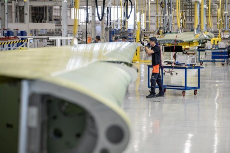 Airbus to expand Broughton wing factory for A321 production Airbus workers assemble aircraft wings on the production line inside the Broughton wing factory